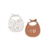 Conjunto de babetes de bebé Geome bege