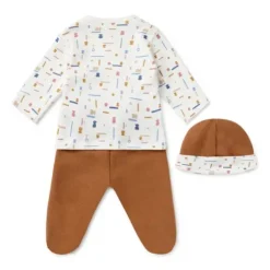 Conjunto de bebé recém-nascido Geome bege