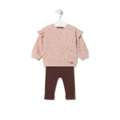 Conjunto de menina com Ursos e riscas Pink cor-de-rosa