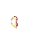 Earcuff banhado a ouro de 18 K sobre prata e rodolitas My Other Half