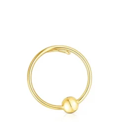 Earcuff círculo Plump em prata vermeil