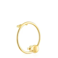 Earcuff círculo Plump em prata vermeil
