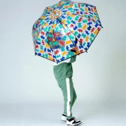 Guarda-chuva médio transparente Ursos multicolor