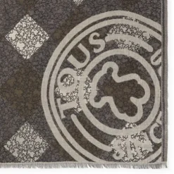 Lenço Kaos Mini Stamp Jacquard castanho