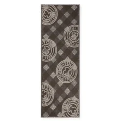 Lenço Kaos Mini Stamp Jacquard castanho