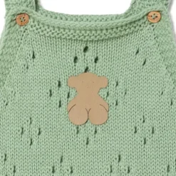 Macacão curto de malha de bebé Tricot bruma