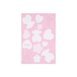 Manta de bebé reversível Nilo multimotivos cor-de-rosa