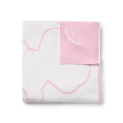 Manta de bebé reversível Nilo multimotivos cor-de-rosa
