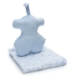 Mantilha Kaos com saco Ursinho Azul Celeste