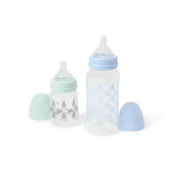Pack de 2 biberões de bebé Square azul celeste