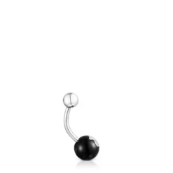 Piercing de umbigo em aço e ónix Icon Glass