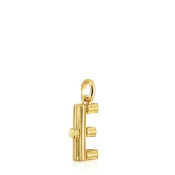 Pingente médio letra E banhado a ouro de 18 K sobre prata TOUS Alphabet
