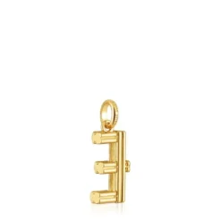 Pingente médio letra E banhado a ouro de 18 K sobre prata TOUS Alphabet