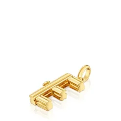 Pingente médio letra E banhado a ouro de 18 K sobre prata TOUS Alphabet