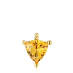 Pingente pequeno banhado a ouro de 18 K sobre prata e citrino criado em laboratório TOUS Color LGG