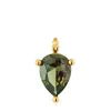 Pingente pequeno banhado a ouro de 18 K sobre prata e espinélio verde criado em laboratório TOUS Color LGG