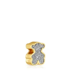 Pingente urso banhado a ouro de 18 K sobre prata e diamantes TOUS 1950