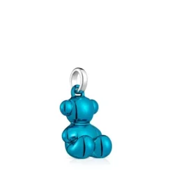 Pingente urso em aço em cor azul Bold Bear