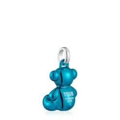 Pingente urso em aço em cor azul Bold Bear