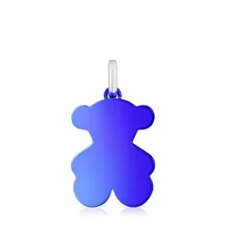 Pingente urso médio em aço na cor azul Sweet Dolls