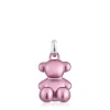 Pingente urso médio em aço em cor rosa-claro Bold Bear