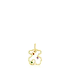 Pingente urso Tsuri em ouro e pedras preciosas