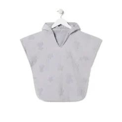 Poncho de tecido atoalhado Rus MS Cinzento