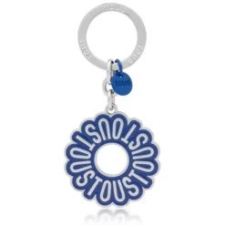 Porta-chaves azul TOUS Circle Logo