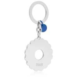 Porta-chaves azul TOUS Circle Logo