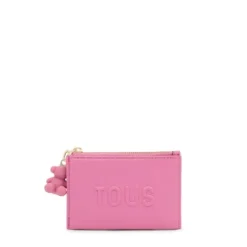 Porta-moedas/porta-cartões rosa-escuro TOUS Brenda
