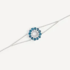 Pulseira ATELIER Mandala em Ouro branco com Topázios