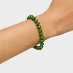 Pulseira banhada a ouro 18 K sobre prata e quartzito verde Hold Oval