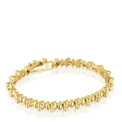 Pulseira corrente banhada a ouro de 18 K sobre prata e motivos urso Bold Bear