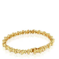 Pulseira corrente banhada a ouro de 18 K sobre prata e motivos urso Bold Bear
