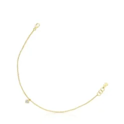 Pulseira em ouro e diamantes motivo coração San Valentín