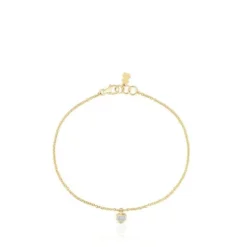 Pulseira em ouro e diamantes motivo coração San Valentín