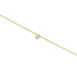 Pulseira em ouro e diamantes motivo coração San Valentín