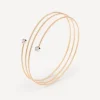 Pulseira espiral em ouro com dois diamantes TOUS ATELIER