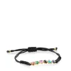 Pulseira Glory em Prata Vermeil com Pedras Preciosas e Cordão preto