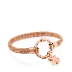 Pulseira média Hold em Prata Vermeil rosa e Aço