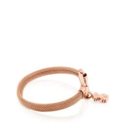 Pulseira média Hold em Prata Vermeil rosa e Aço