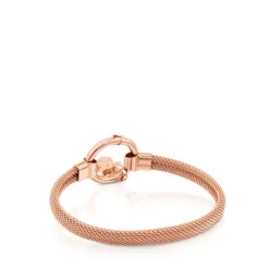 Pulseira média Hold em Prata Vermeil rosa e Aço