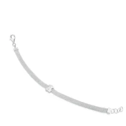 Pulseira Mesh urso em Prata