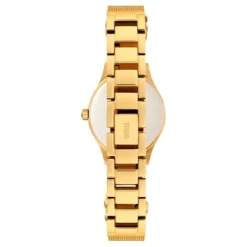 Relógio analógico com bracelete em aço IPG dourado e mostrador em madrepérola Epic Icon Mesh