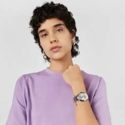 Relógio analógico com bracelete em aço Karat Oval