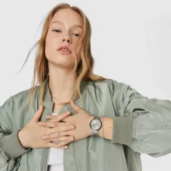 Relógio analógico com bracelete em aço Karat Round