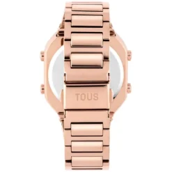 Relógio digital com bracelete em aço IPRG rosa D-BEAR
