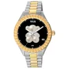 Relógio smartwatch T-Bear Connect com bracelete em aço e aço IP dourado