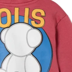 Sweatshirt com capuz Bold Bear Casual grená