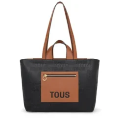 Tote bag média preta e castanha TOUS Nanda